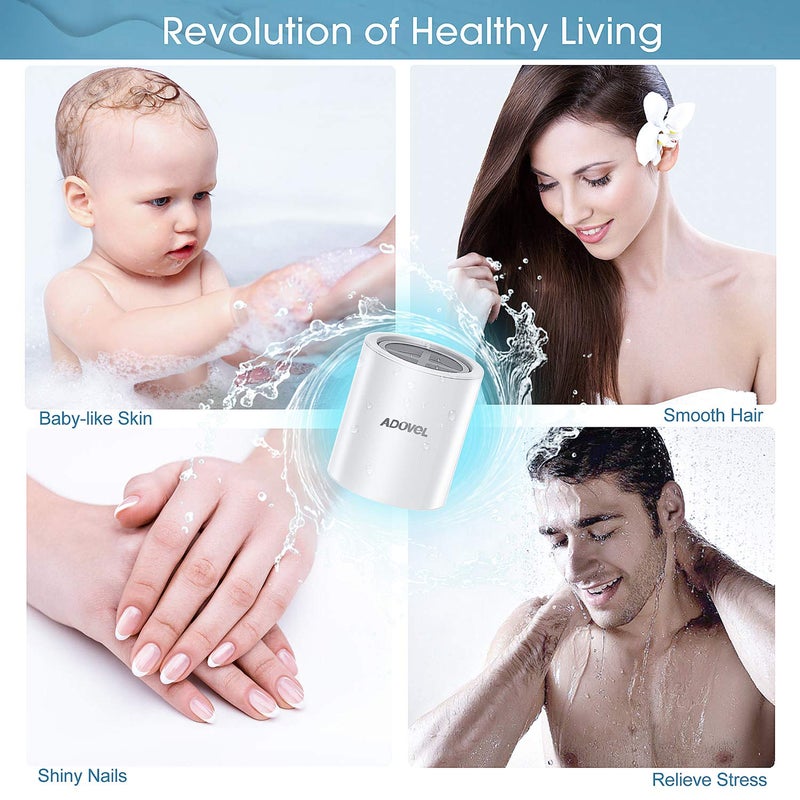 ADOVEL Universal Shower Filter Replacement Cartridge, 15 stage, High Output, With Effective KDF, Vitamin C, Removing Chlorine, Heavy Metals, Sulfur Odor, Pack of 2 - Image 4